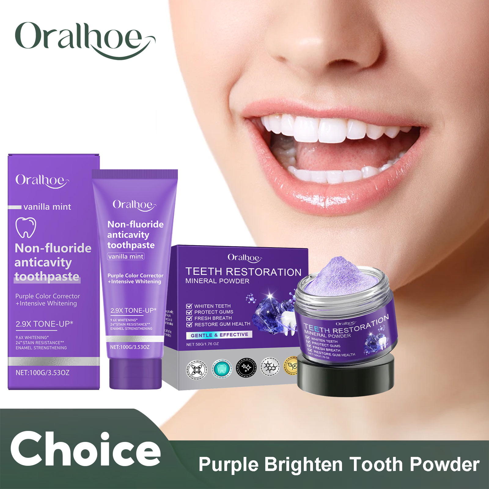 Teeth Restoration Mineral Powd - Teeth Whitening Street ulasan dan harga