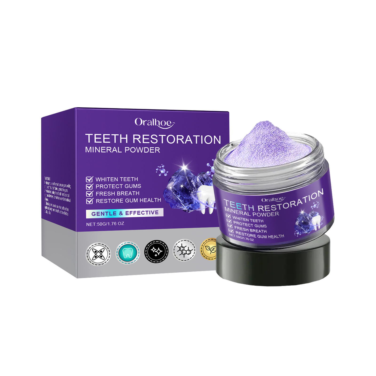Teeth Restoration Mineral Powd - Teeth Whitening Street ulasan dan harga