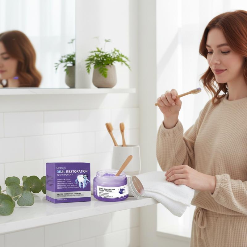 Advanced Purple Tooth Powder W - Whitening Teeth Using Baking Soda ulasan dan harga