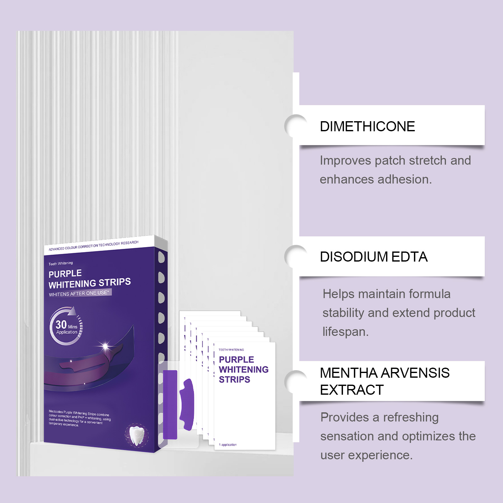 Purple Teeth Whitening Strips  - Teeth Whitening Street ulasan dan harga