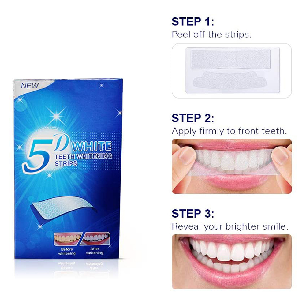 5D White Teeth Whitening Strip - Teeth Whitening In Office ulasan dan harga