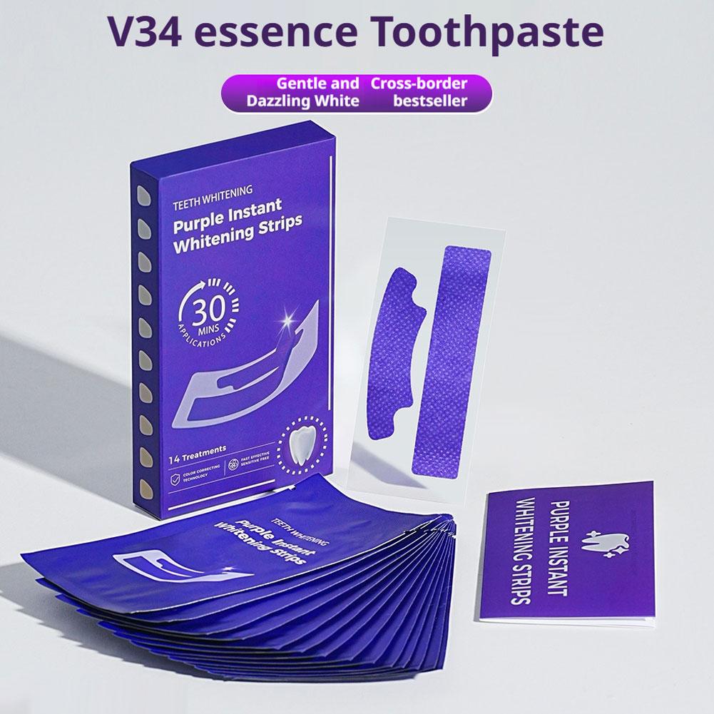 V34 Teeth Whitening Strips - E - Teeth Whitening In Office ulasan dan harga